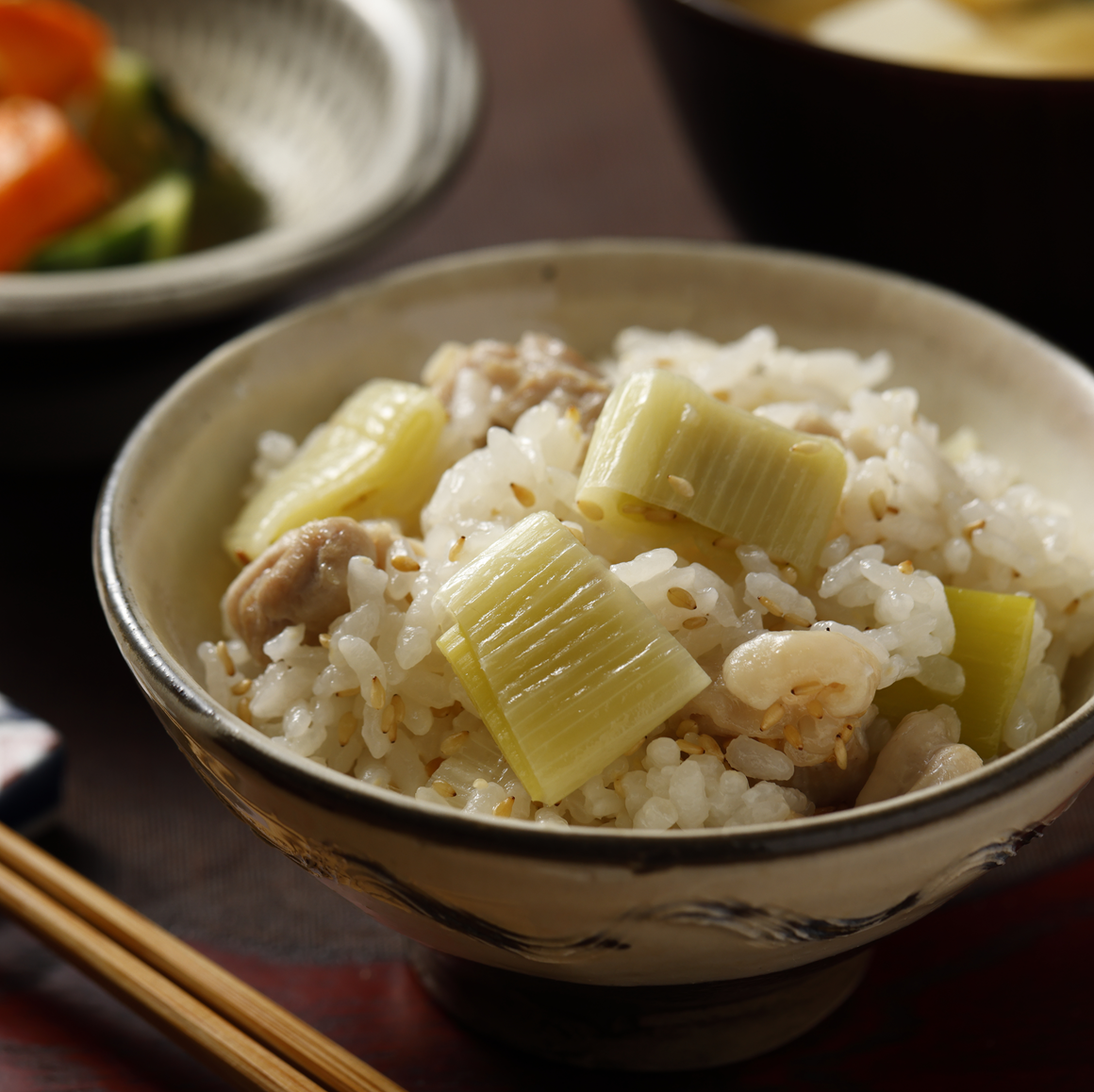 ほっぺがおちる!? ナカオチと鶏の炊き込みご飯